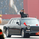 Chinese president Xi Jinping waves from a vehicle as he reviews the troops at the parade marking the 70th founding anniversary of the People's Republic of China in Beijing, China October 1, 2019.